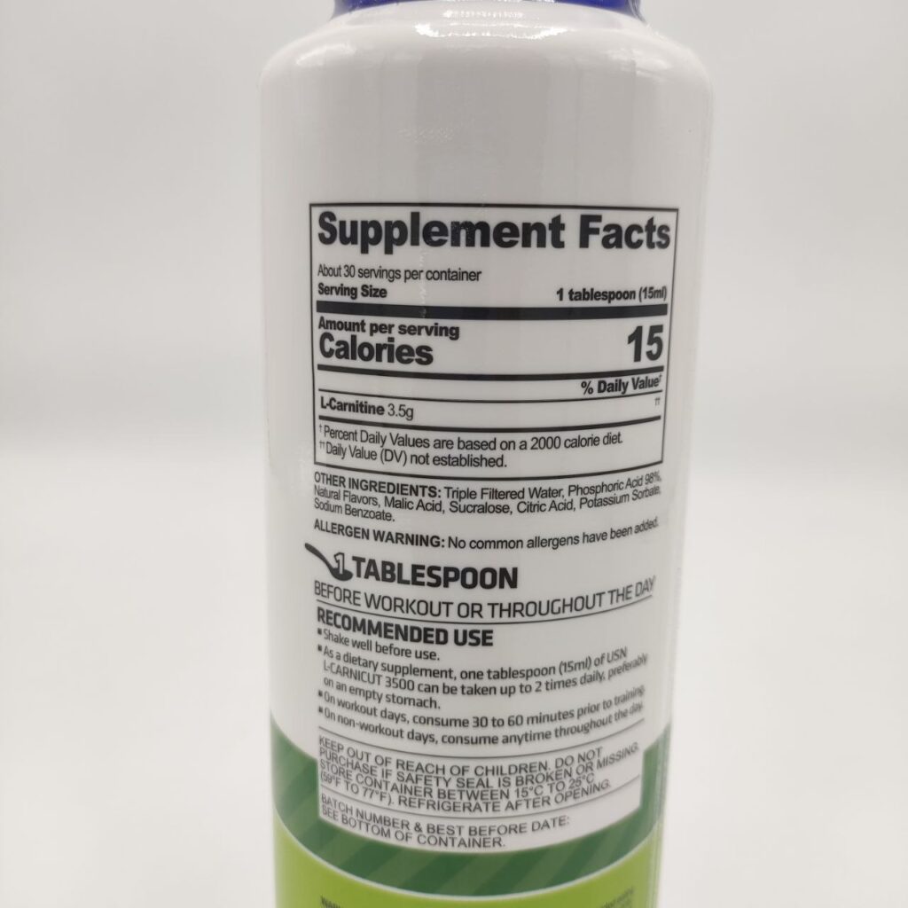 الکارنتین مایع یو اس ان Lcarnitine Liquid USN ایران مکمل